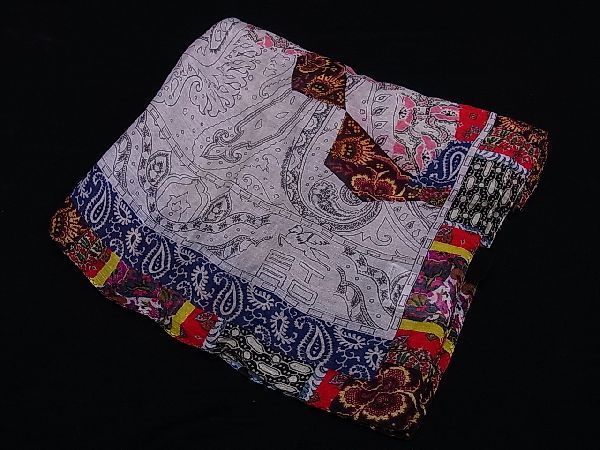 □新品□未使用□ ETRO エトロ 麻68％×シルク32％ ペイズリー柄