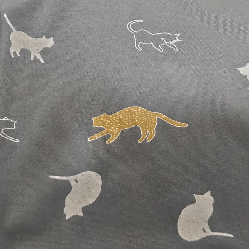 猫柄 パジャマ ルームウェア グレー 上下セット 韓国 ネコ 可愛い