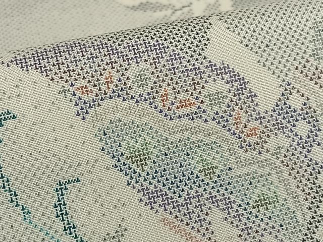 平和屋着物○本場大島紬 カタス9マルキ 石畳み文 正絹 逸品 未使用