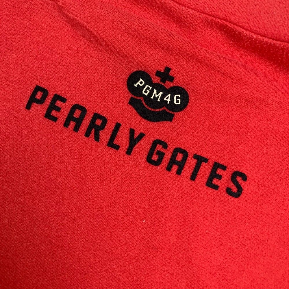 サイズ：2 PEARLY GATES パーリーゲイツ  ハイネック長袖Tシャツ  レッド系 [240101445815] ゴルフウェア レディース ストスト サイズ：2 PEARLY GATES パーリーゲイツ ハイネック長袖Tシャツ