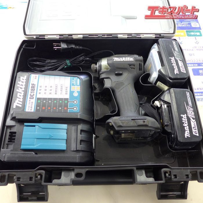 makita マキタ 18V 6.0Ah TD173DRGXB インパクトドライバ ブラック バッテリー2個 充電器 ケース付 使用感有 公田店