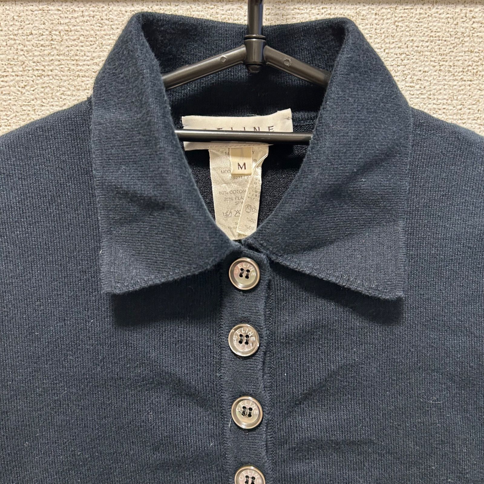 CELINE ブラック ポロシャツ 半袖 CELINE ブラック ポロシャツ 新品同様 - メルカリ