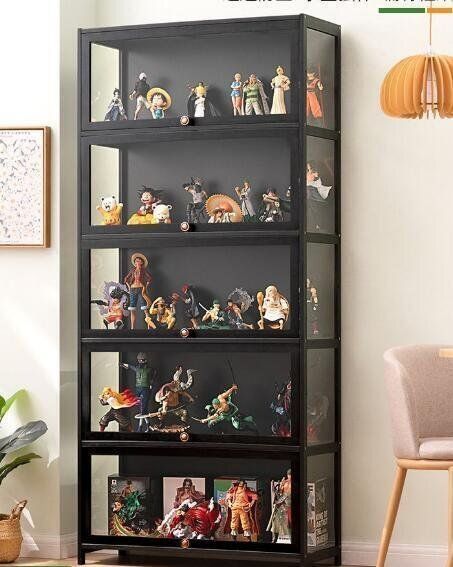 ショーケース 透明パネル フィギュア 棚 ラック ガラス棚 収納キャビネット ケース フ ガラスケース