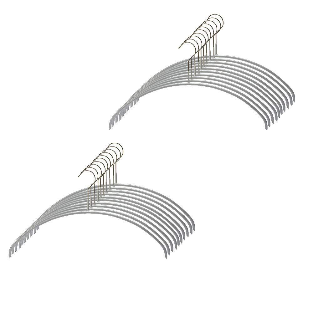 Color シルバー マワ ドイツのすべらない ハンガー エコノミック 40P 20本組 シルバー 10