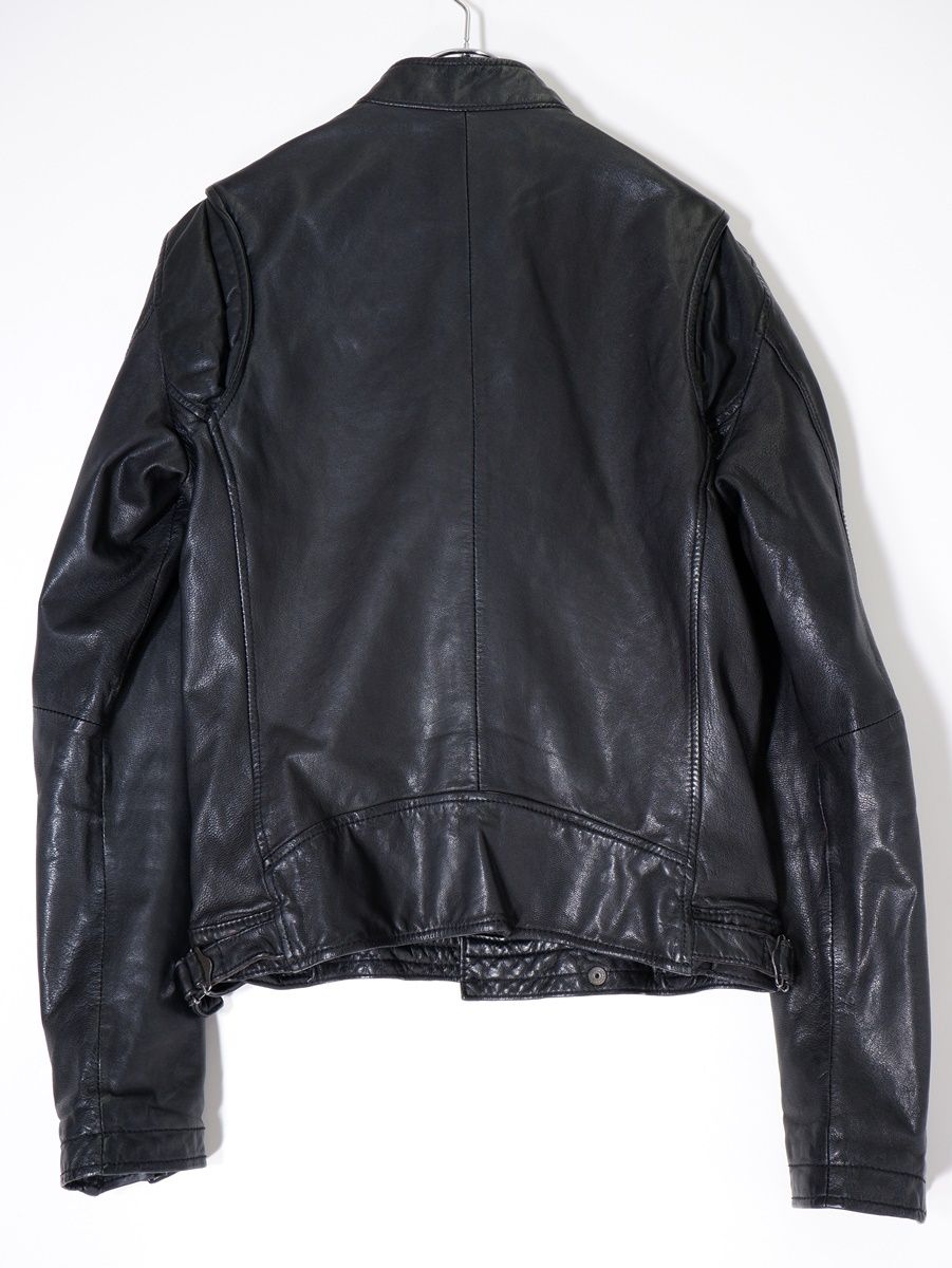 BEAMSビームス ゴートスキンレザーセミダブルライダース ジャケット【S