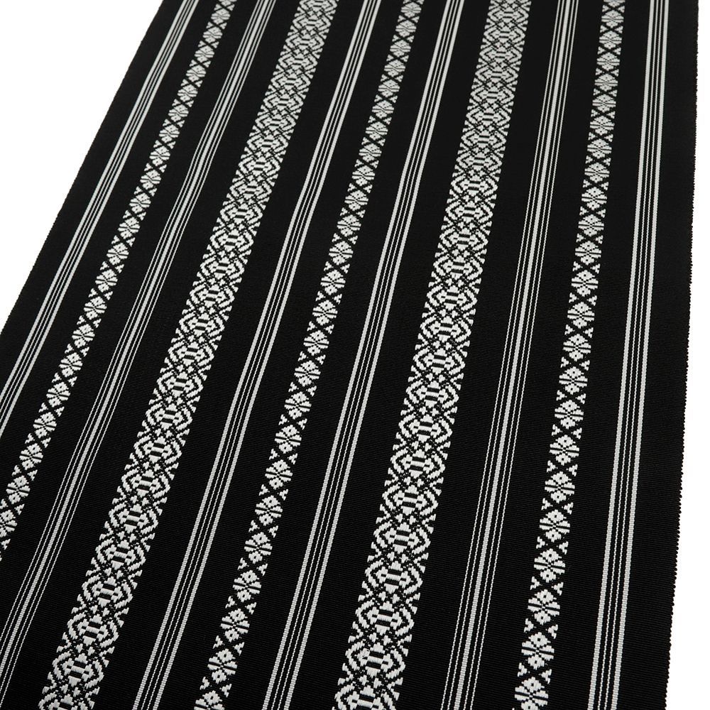 本場筑前博多献上 名古屋帯 長尺 モノトーン 八寸 正絹 着物 RO-4742 本場筑前博多献上 名古屋帯 長尺 モノトーン 八寸 正絹 着物 RO-4742 本場