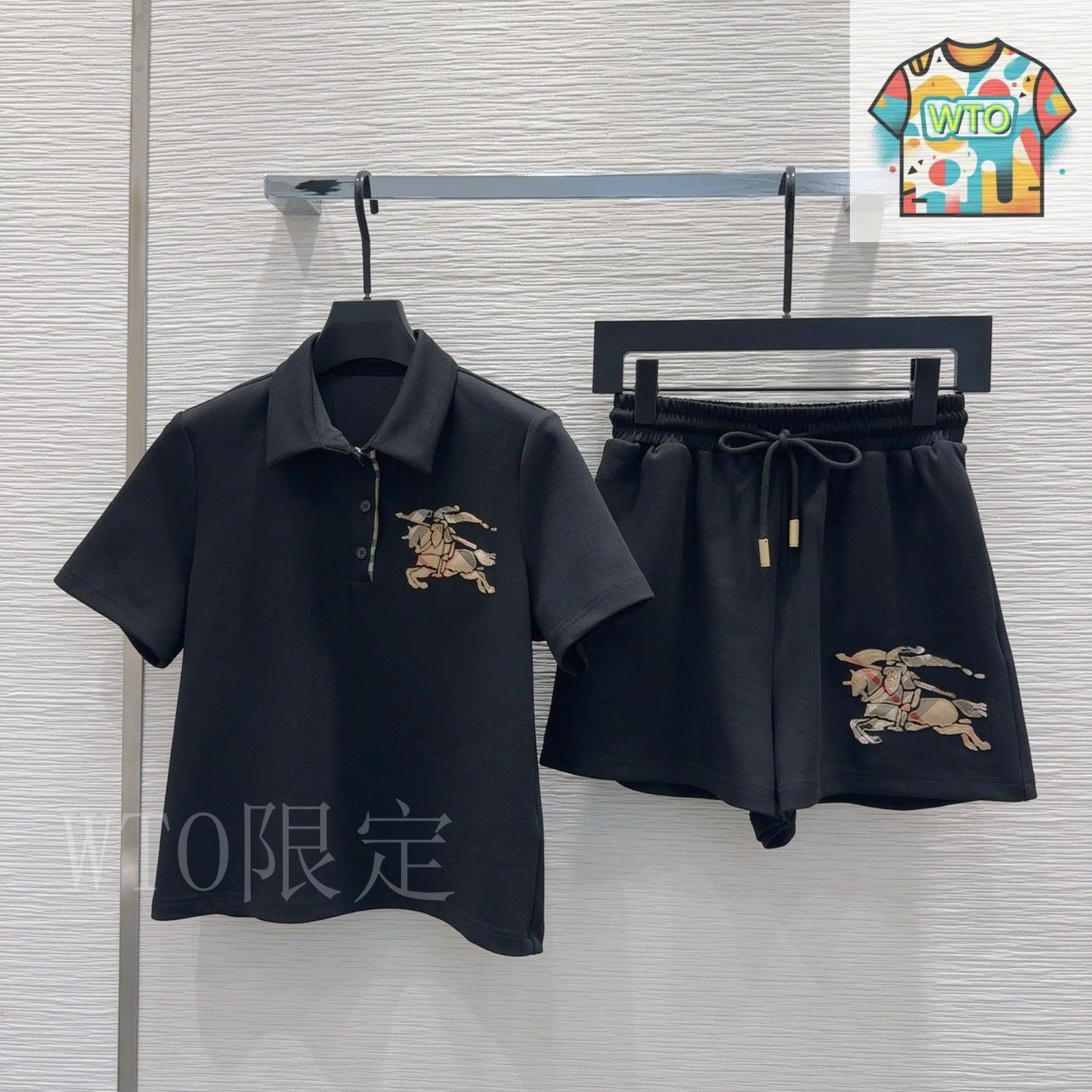 バーバリー　ポロシャツ 今日WTO】Burberry バーバリー BBR 24ss 胸麦穂刺繍ポロシャツ