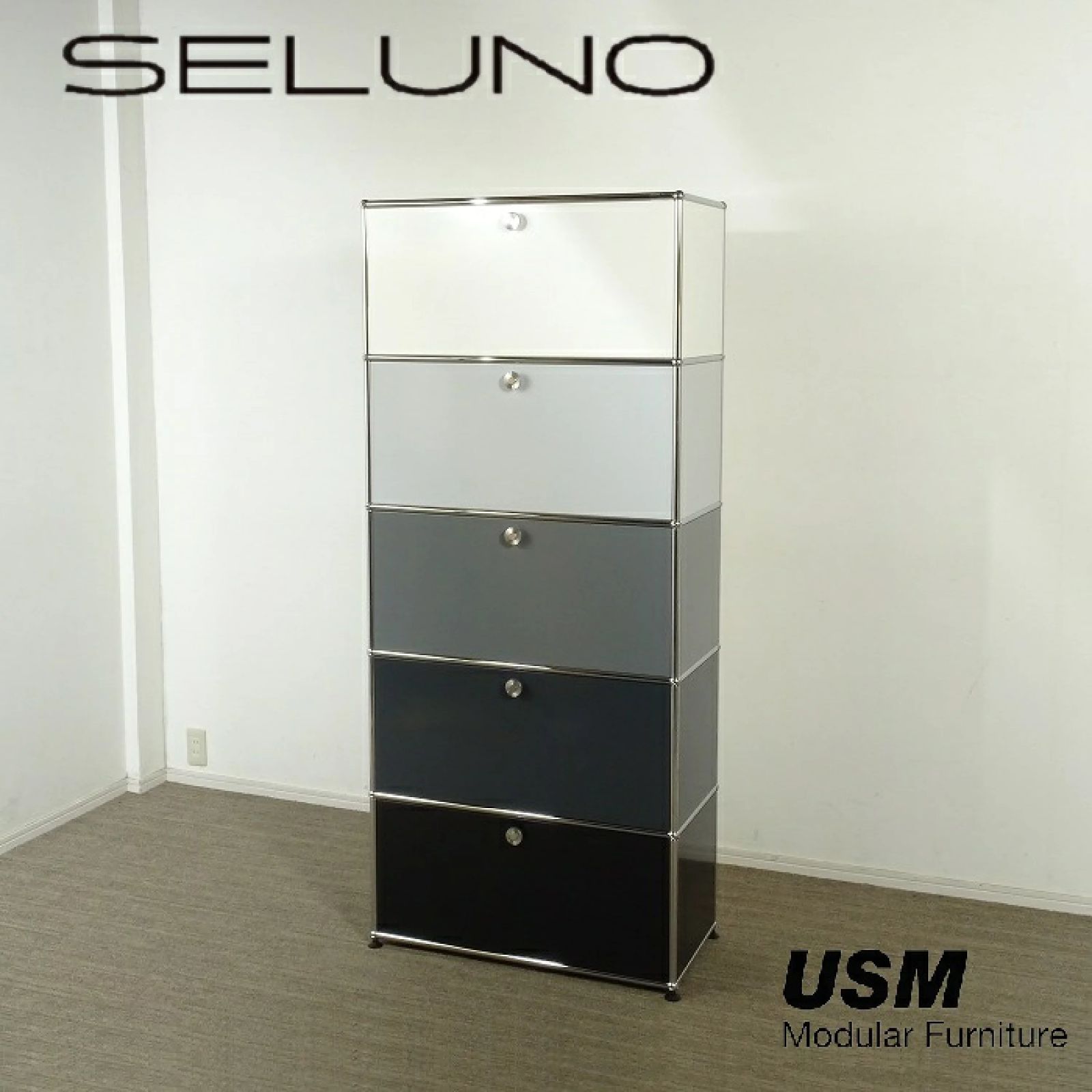 鏡面メラミン仕様 食器棚幅60cm カップボード高さ180cm（833）