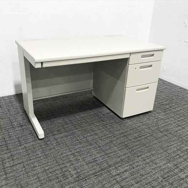 片袖デスク オフィスデスク 3段袖 BS-E コクヨ グレー 幅1200mm