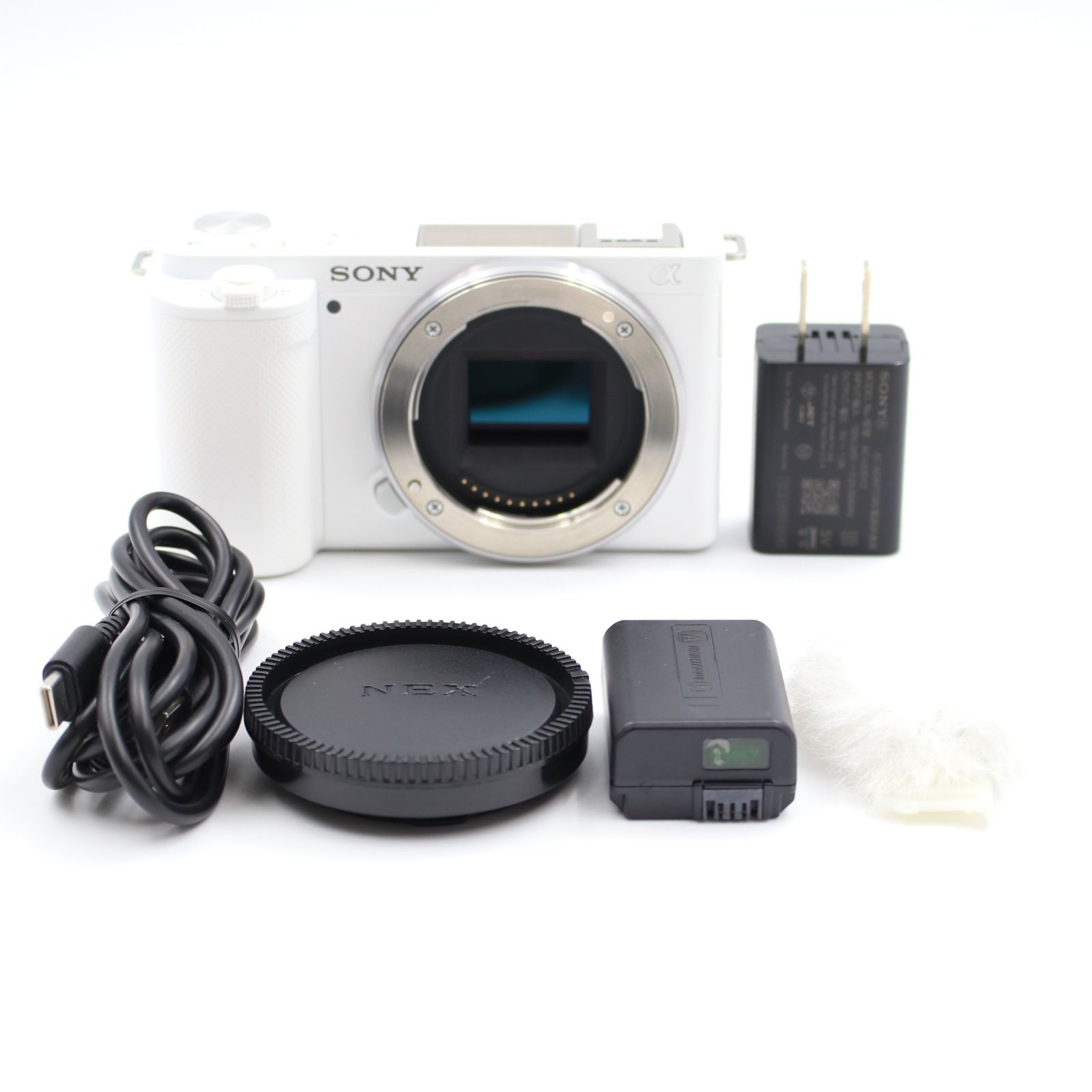 シャッター数4873枚 SONY VLOGCAM ZV-E10 ボディ ホワイト ミラーレス一眼カメラ ソニー