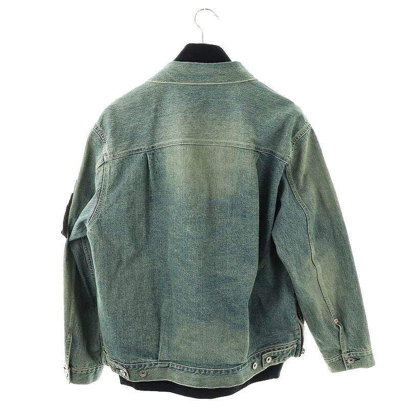 サカイ sacai Denim × Nylon Twill Jacket ドッキング デニム