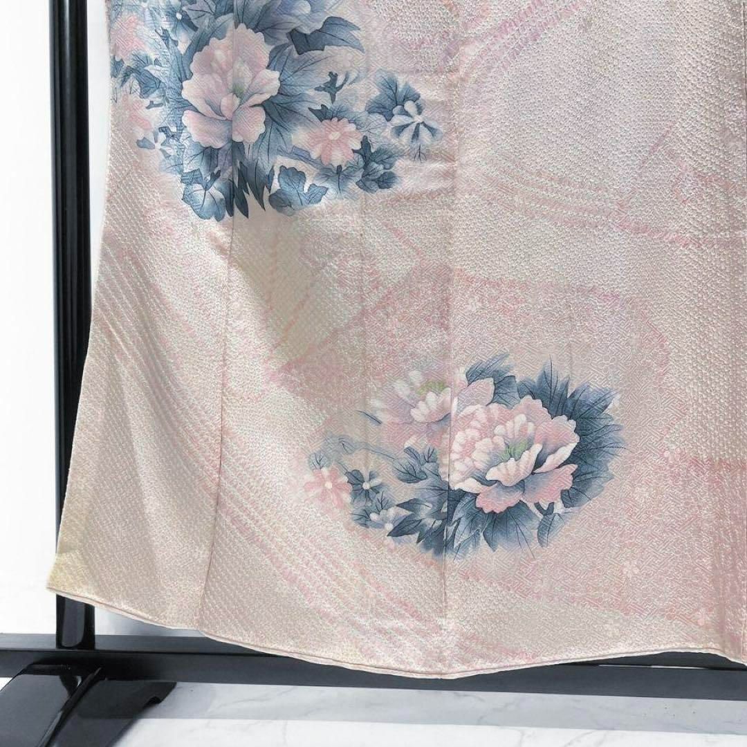 総絞り牡丹扇子菊花流線振袖着物012a p