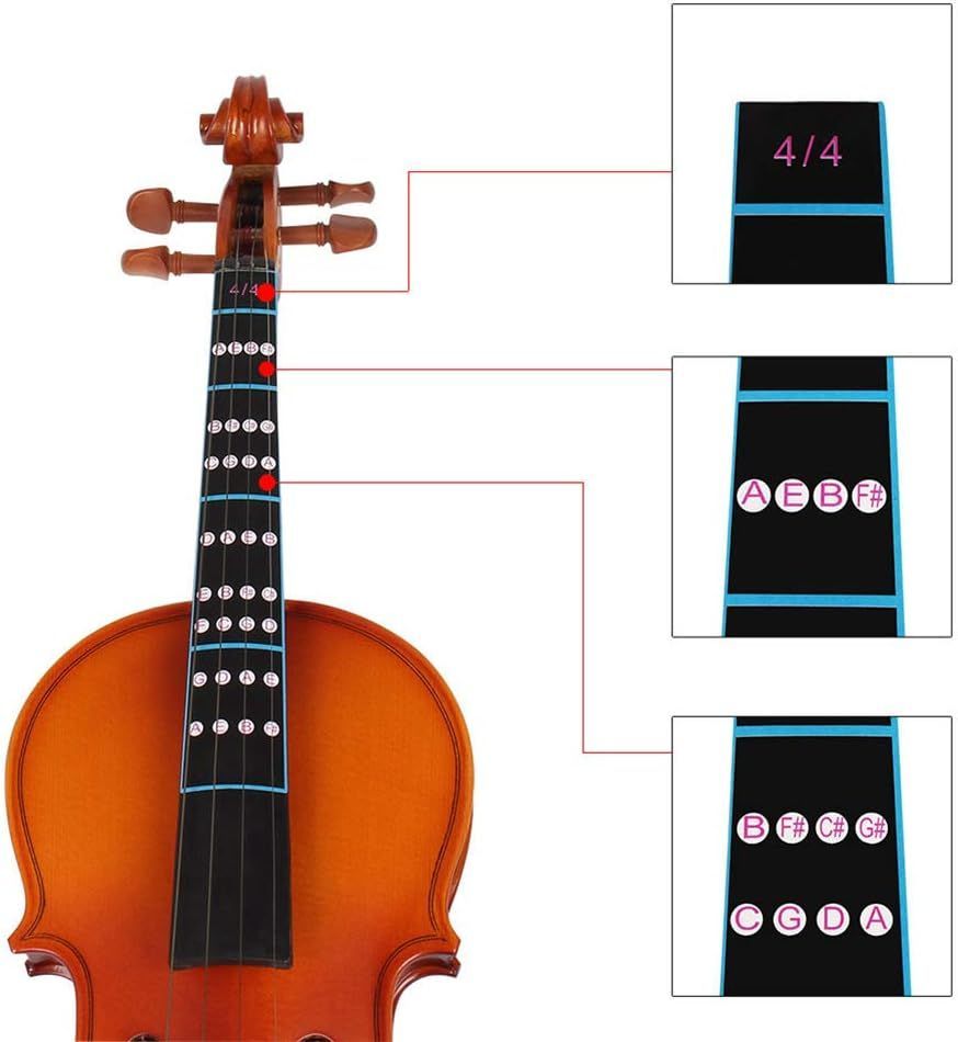 バイオリン フレットボード ステッカー 初心者 1/8 1/4 1/2 3/4