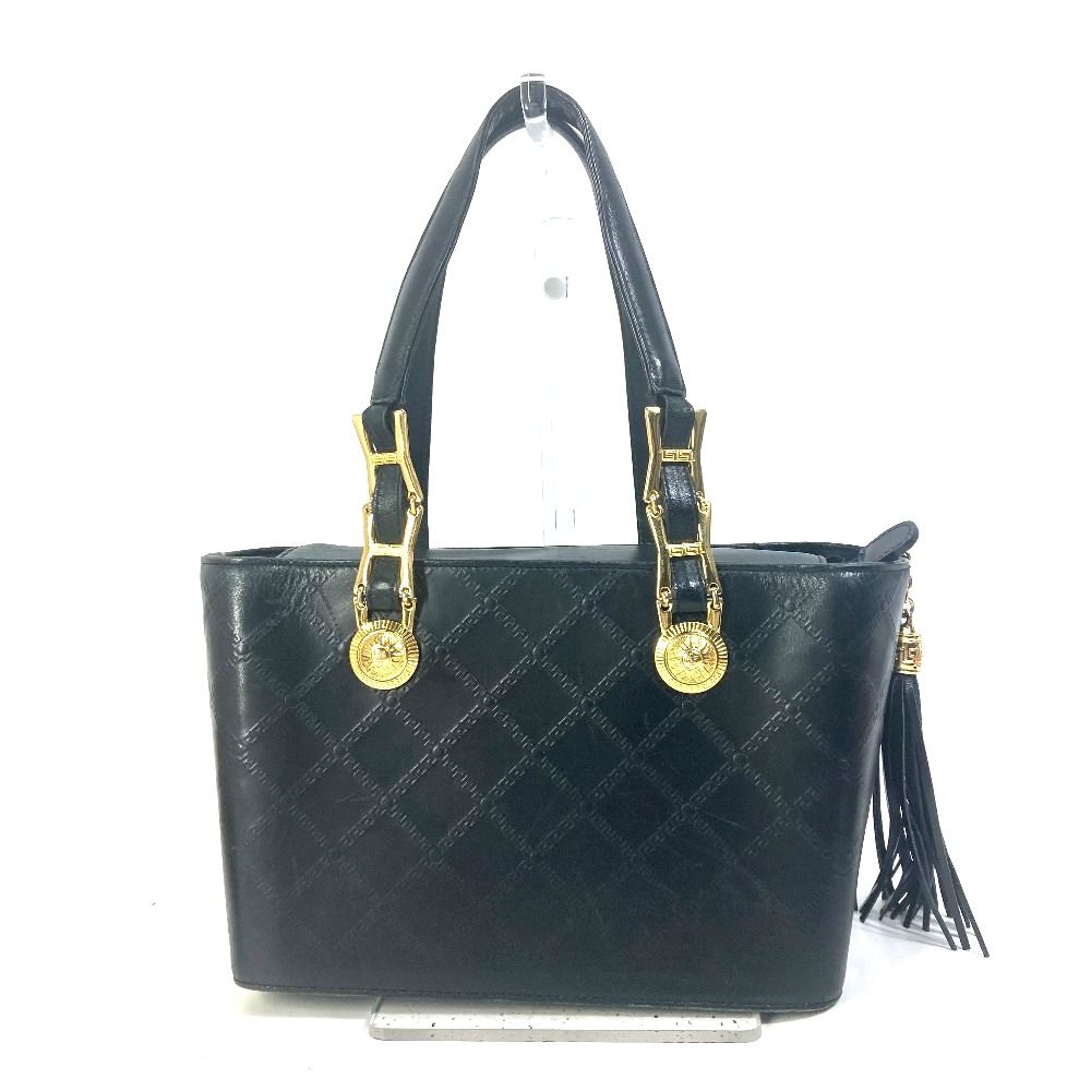 VERSACE サンバースト グレカ ヴィンテージ ハンドバッグ ヴェルサーチ 
