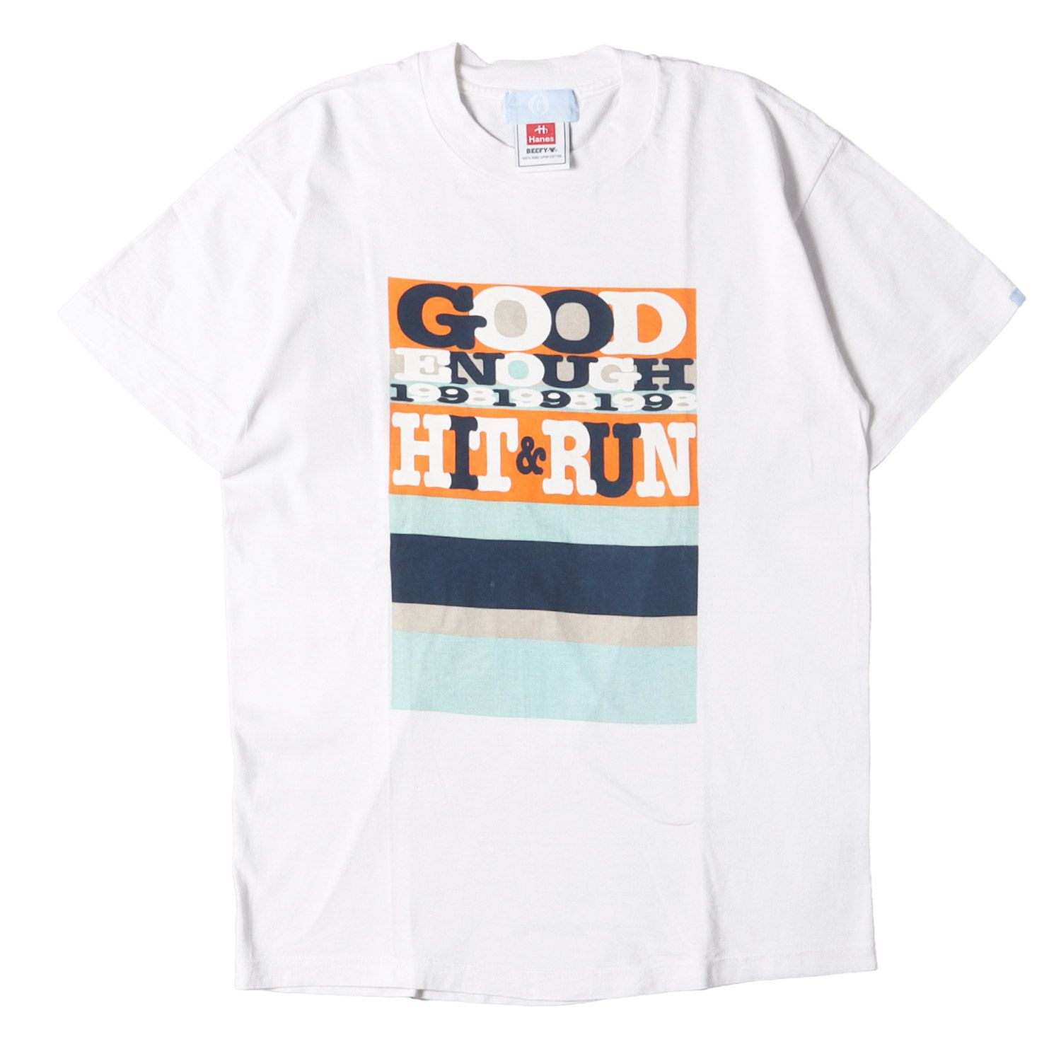 GOOD ENOUGH グッドイナフ Tシャツ サイズ:M 90s HIT&RUN オープン記念 プリント クルーネック 半袖 Tシャツ 1998年製  ホワイト 白 トップス カットソー ブランド アーカイブ