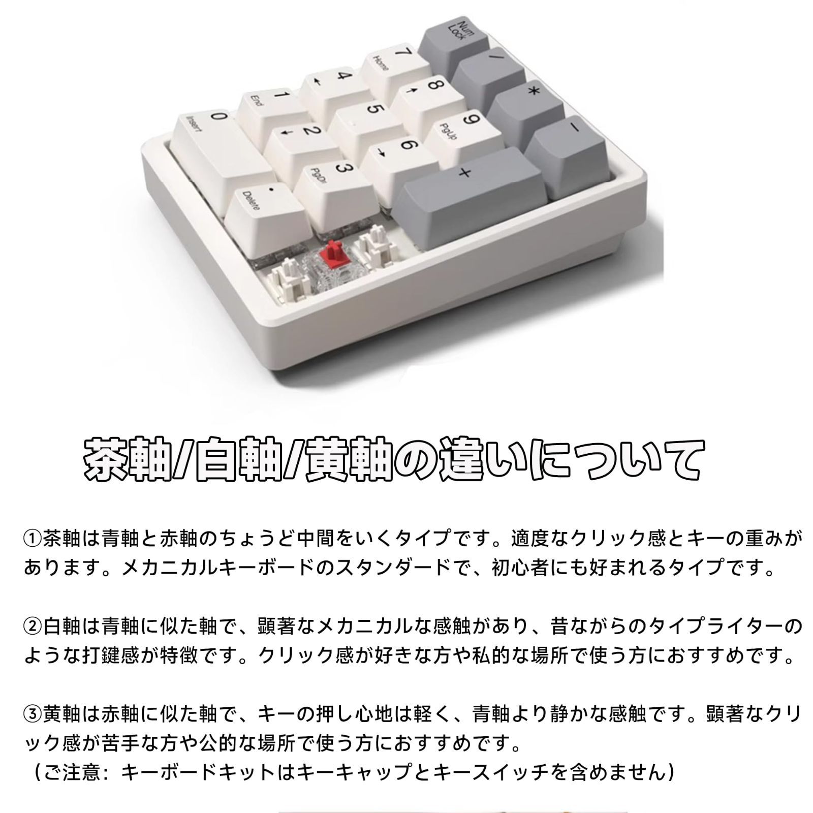 BRIMFORD テンキー メカニカルキーボード 17キー テンキーボード テンキー メカニカル テンキー 有線 RGBバックライト QMK/VIA対応 VIAでキーマップを変更 プログラマブルキーボード マクロキーボード ホットスワップ対応 キースイッチとキ