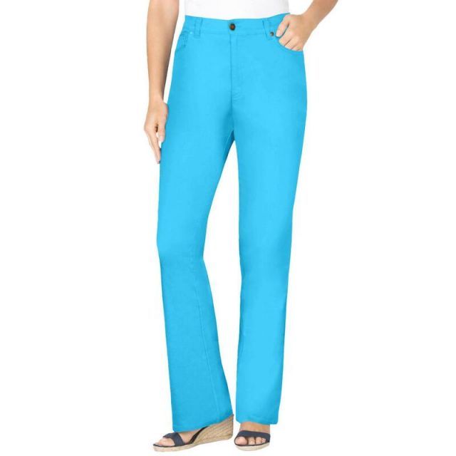 【送料無料】 ウーマン ウィズイン レディース デニムパンツ ボトムス Woman Within Women's Plus Size Tall Bootcut Stretch Denim Jean Paradise Blue
