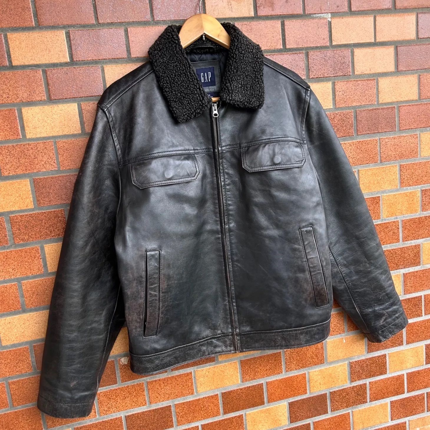 OLD GAP フライト ボア ユーズド加工 レザージャケット 90s 00s 2025年