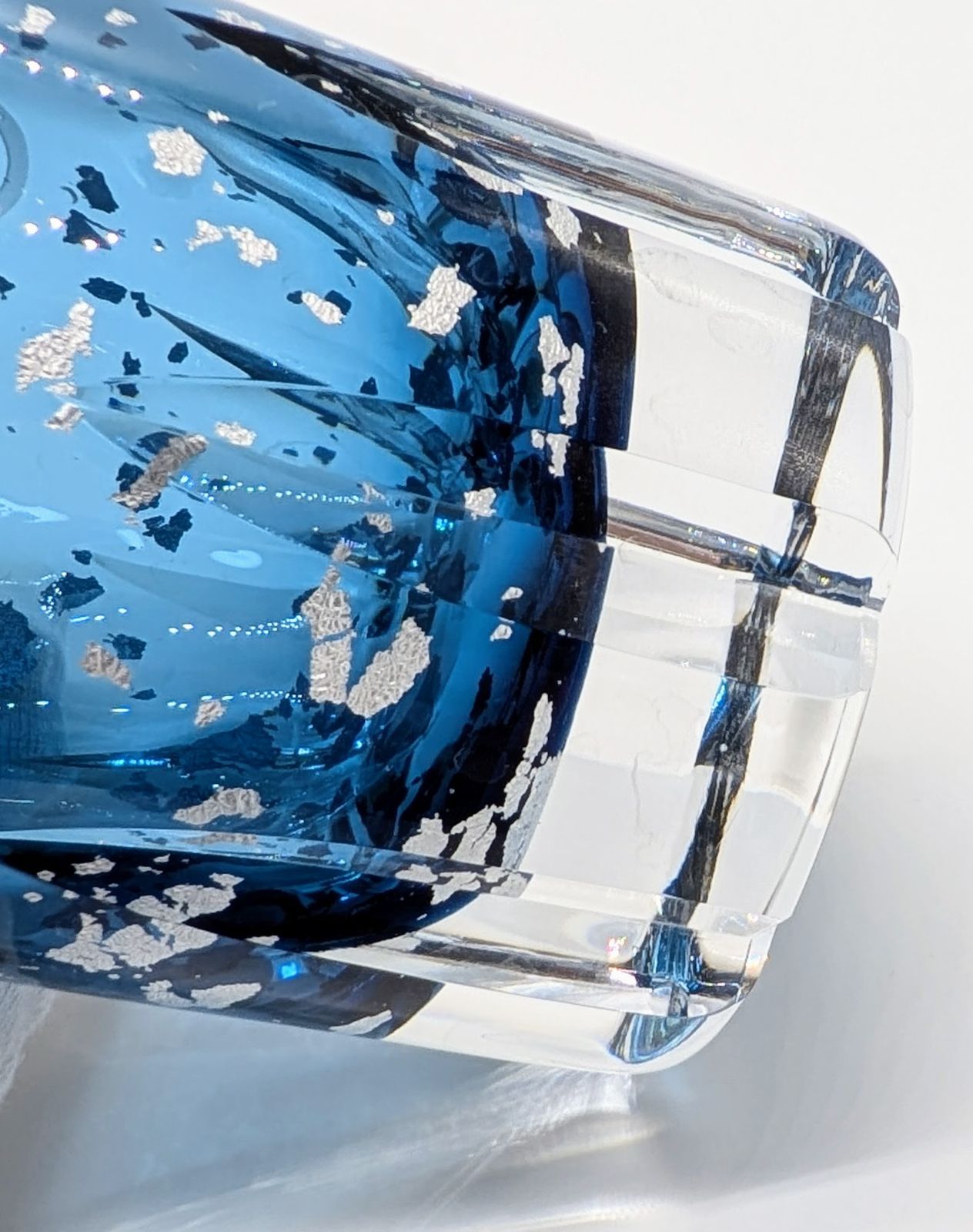 佐々木ガラス 花瓶 青 金線模様 伝統工芸品 東京 日本 - メルカリ