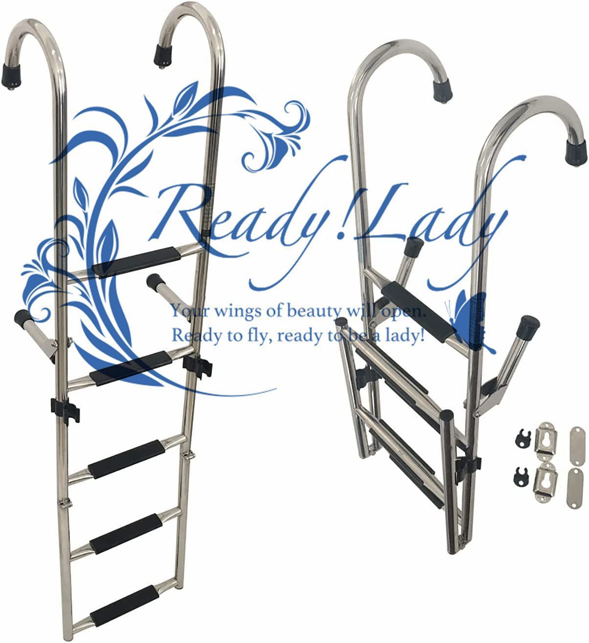 ドック用のステンレス鋼製延長ボートはしご 取り外し