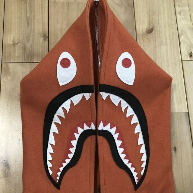 ☆新品☆ 袖レザー シャーク パーカー スタジャン Mサイズ shark