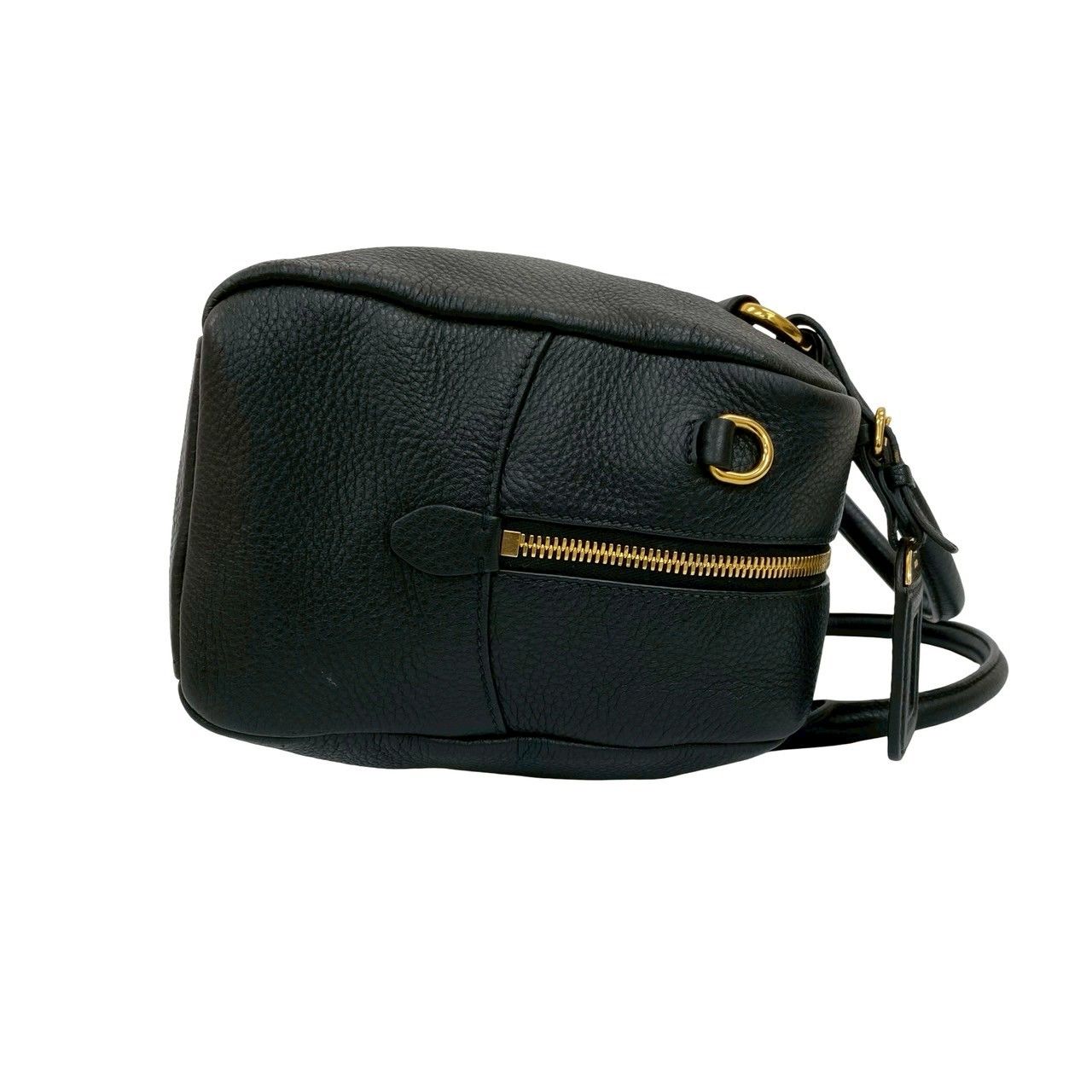 i16【極美品】プラダ　ヴィッテロ　シボ革　レザ　ロゴ金具　ショルダーバッグ. PRADA - i16【極美品】プラダ ヴィッテロ シボ革 レザ ロゴ金具