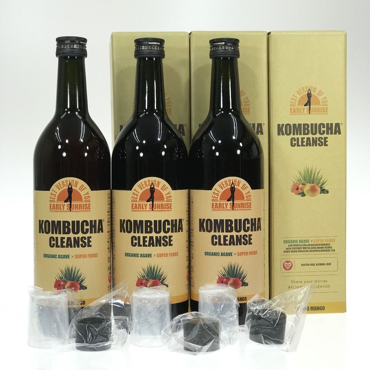 コンブチャクレンズ(KOMBUCHA CLEANSE) 期限2025年3月/6月 720ml 3本 ...