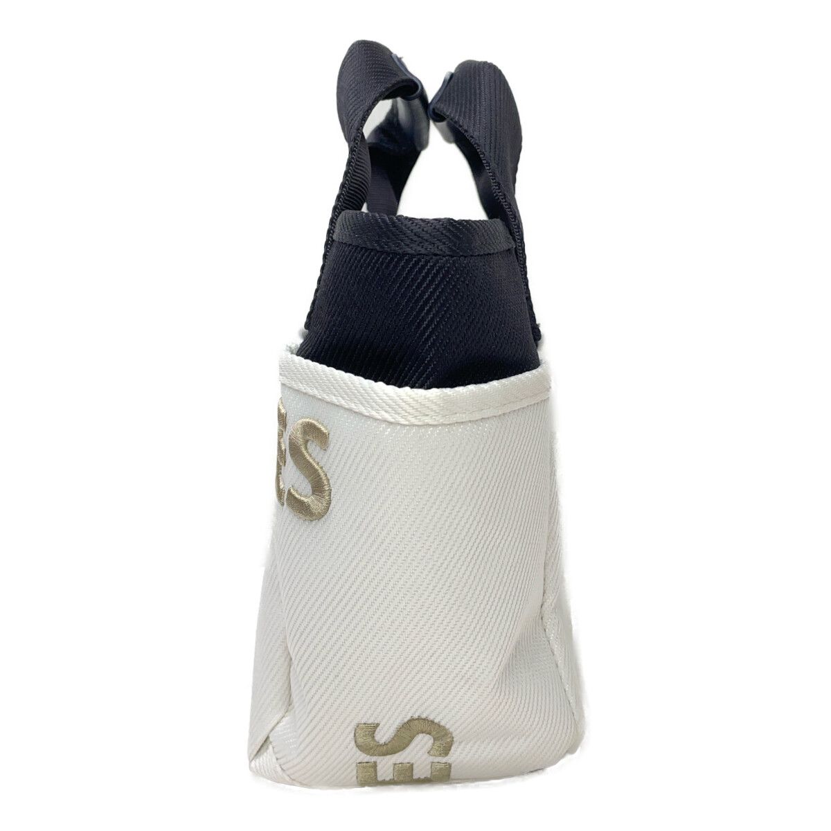 中古 パーリーゲイツ PEARLY GATES カートバッグ 白×紺 ホワイト