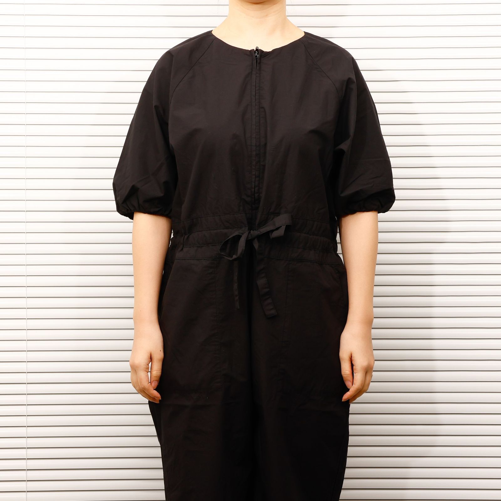 MEYAME メヤメ HALF ZIP ALL IN ONE BLACK ハーフジップ