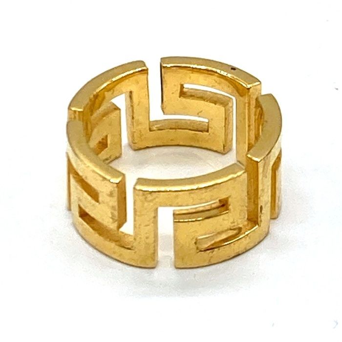 ☆VERSACE ヴェルサーチ グリーク リング 19号 ゴールド - メルカリ