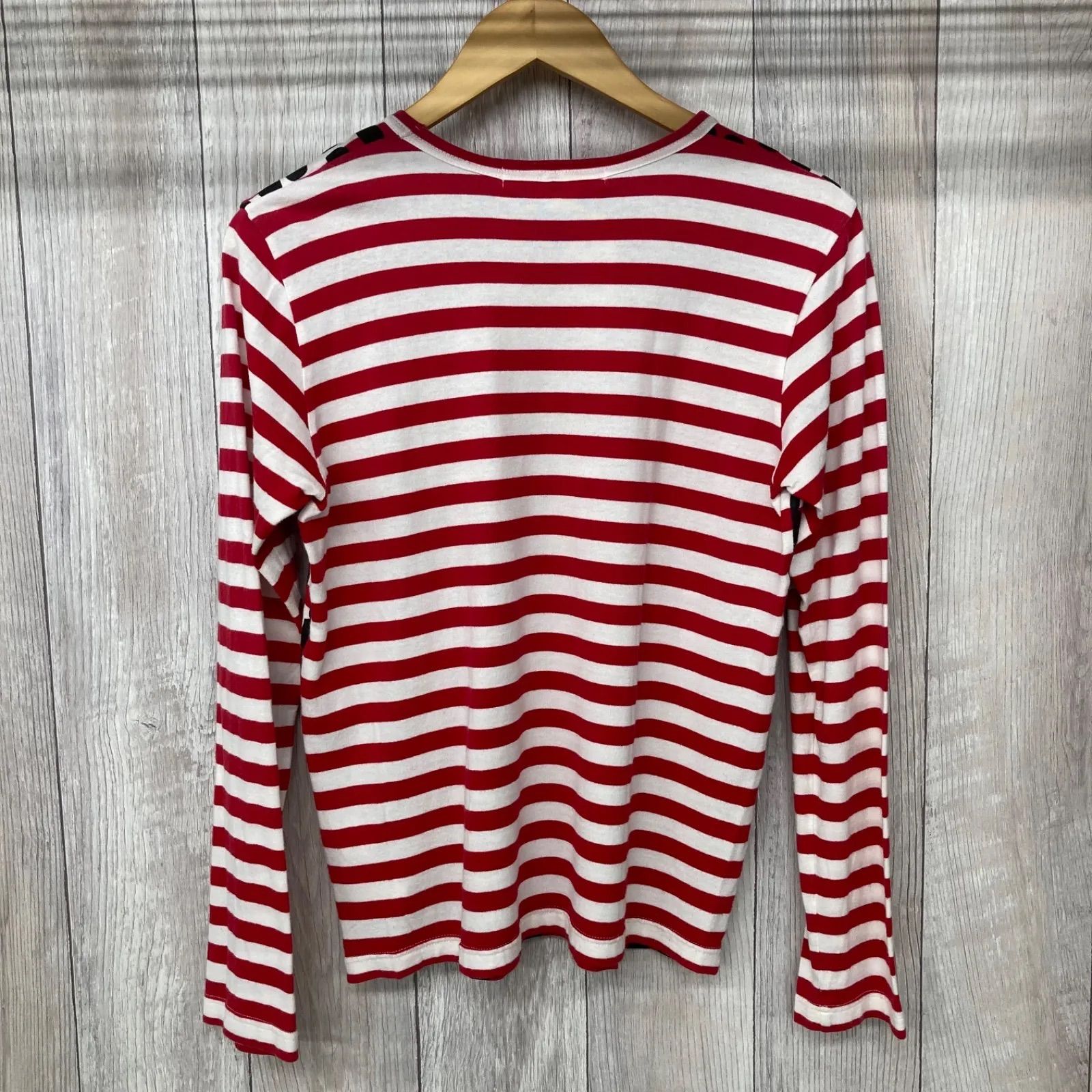 コムデギャルソン ボーダーシャツ【S】レッド ホワイト ロンT COMME des GARCONS コムデギャルソン ボーダー ロン