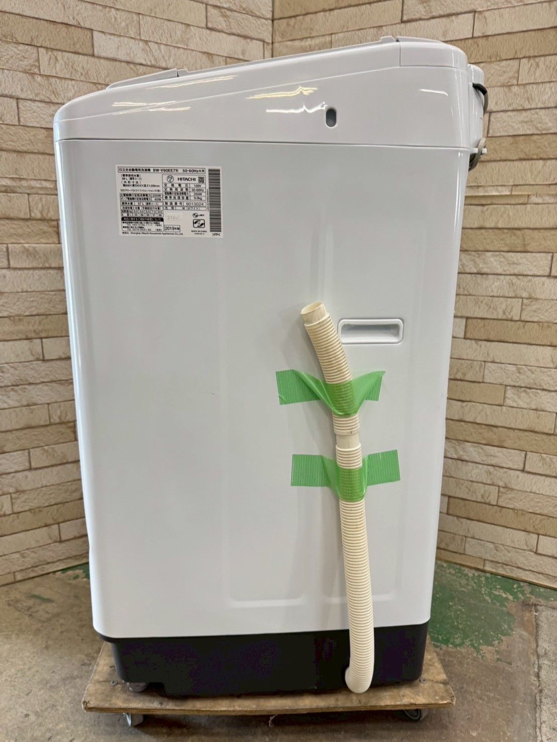 大阪送料無料★3か月保障付★洗濯機★2019年★BW-V90EE7★IS-844 大阪送料無料☆3か月保障付き☆洗濯機☆日立☆9kg☆2019年☆BW