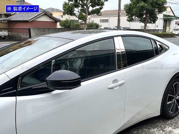 プリウス 60 61 65 超鏡面ステンレスメッキピラーパネル 14PC バイザー無用 