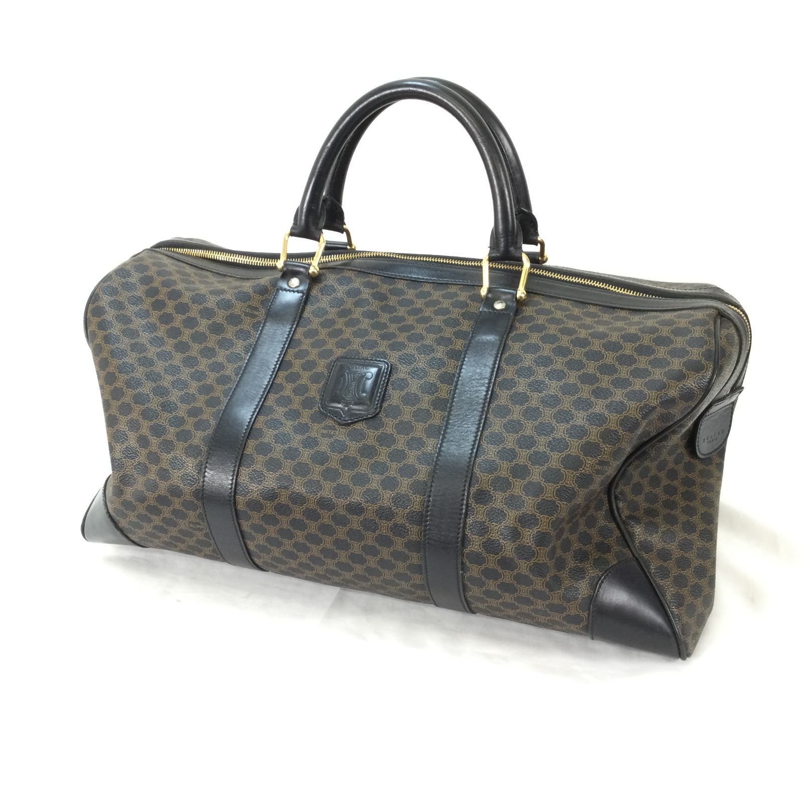 1308 CELINE セリーヌ マカダム ボストンバッグ ハンドバッグ