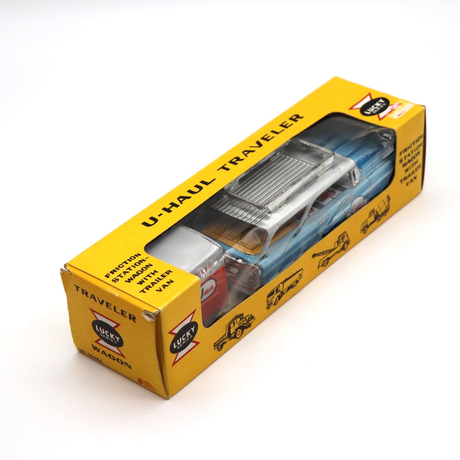 U-HAUL TRAVELER トラベラーワゴンセット ブリキ おもちゃ ミニカー 昭和レトロ No.200926-026 梱包サイズ60