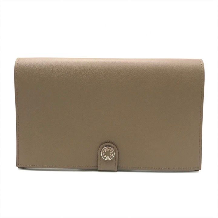 超美品 HERMES エルメス R.M.S トゥタンマン エトゥープ W刻印 長財布 