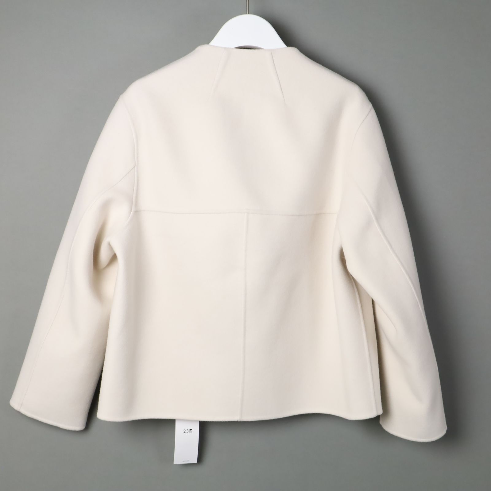 2023年モデル☆23区 ウールリバー ショート ブルゾン ノーカラー ニジュウサンク 23区 ウールリバー ショート ブルゾン （ブラック系