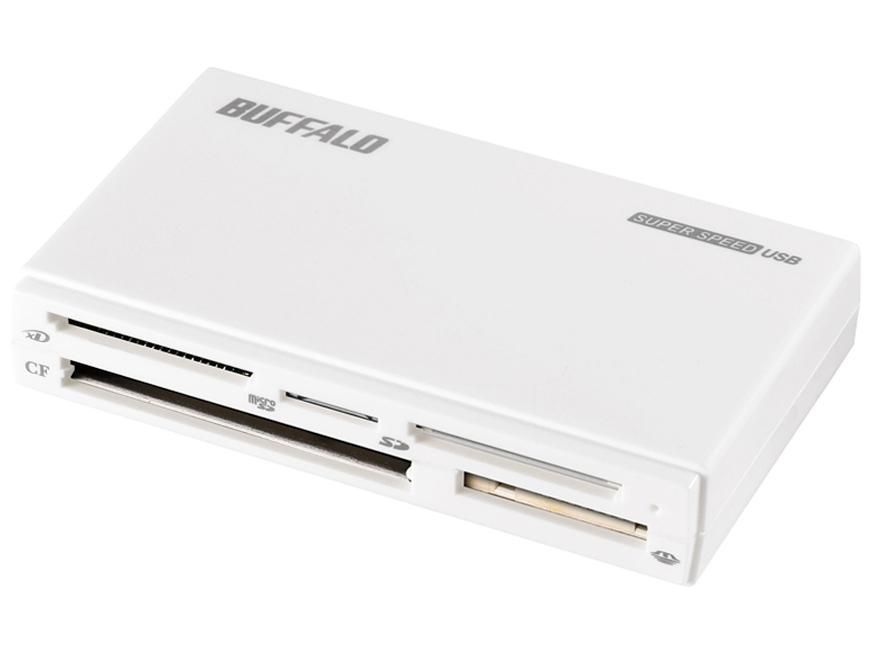 【新品・2営業日で発送】BUFFALO バッファロー USB3.0 マルチカードリーダー ハイエンドモデル ホワイト(BSCR500U3WH)