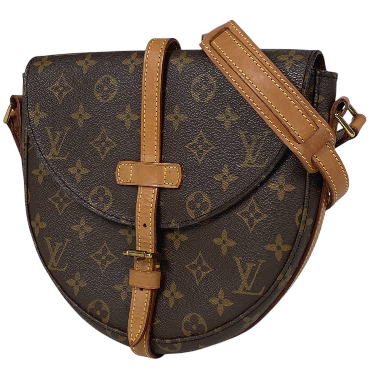 ジャンク品 ルイ ヴィトン Louis Vuitton シャンティ MM 斜め掛け ポシェット ショルダーバッグ モノグラム ブラウン M51233 レディース