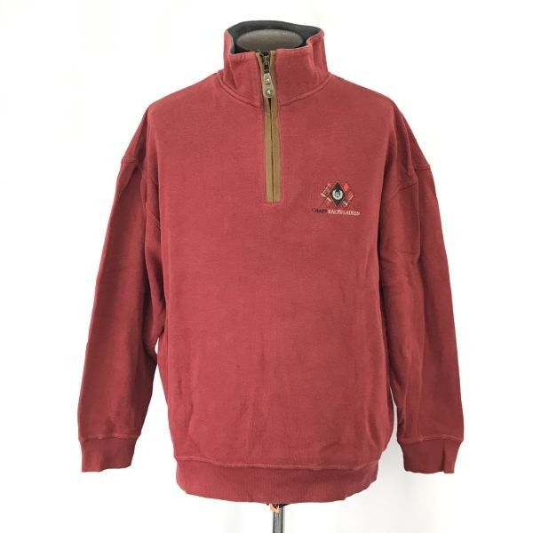 し*ず様 レアアイテム 90s ラルフローレン コットンナイロンブルゾン 赤 古 90s-00s☆ラルフローレン/RALPH LAUREN☆CHAPS/ハーフジップ