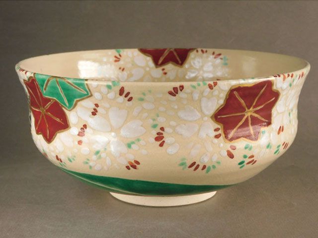 清閑寺窯 杉田 祥平 色絵 仁清 雲錦画 鉢 菓子鉢