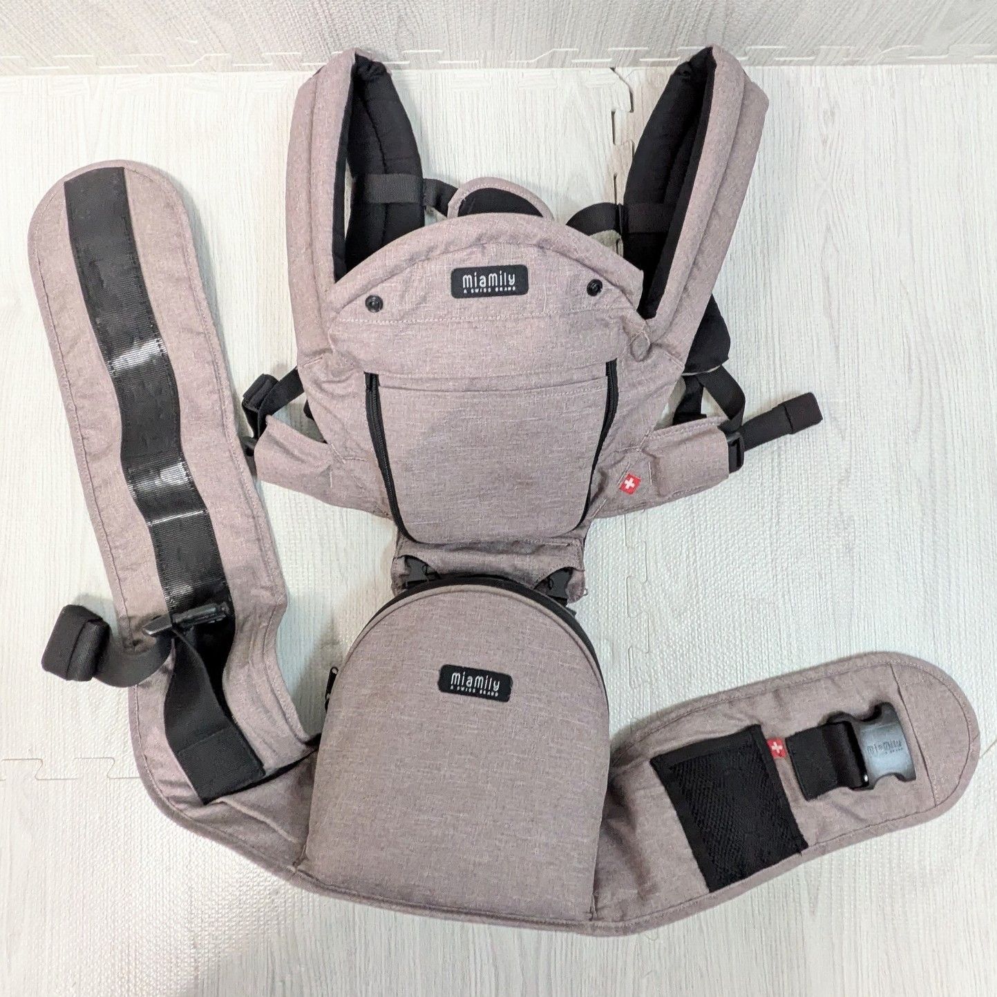 ミアミリー miamily ヒップシート ヒップスタープラス 日本モデル 収納袋 ストーングレー ヘッドカバー hipstar plus