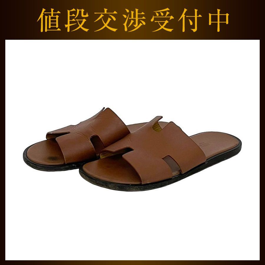 エルメス イズミール サンダル ブラウン HC 041141ZH 2304 - メルカリ 