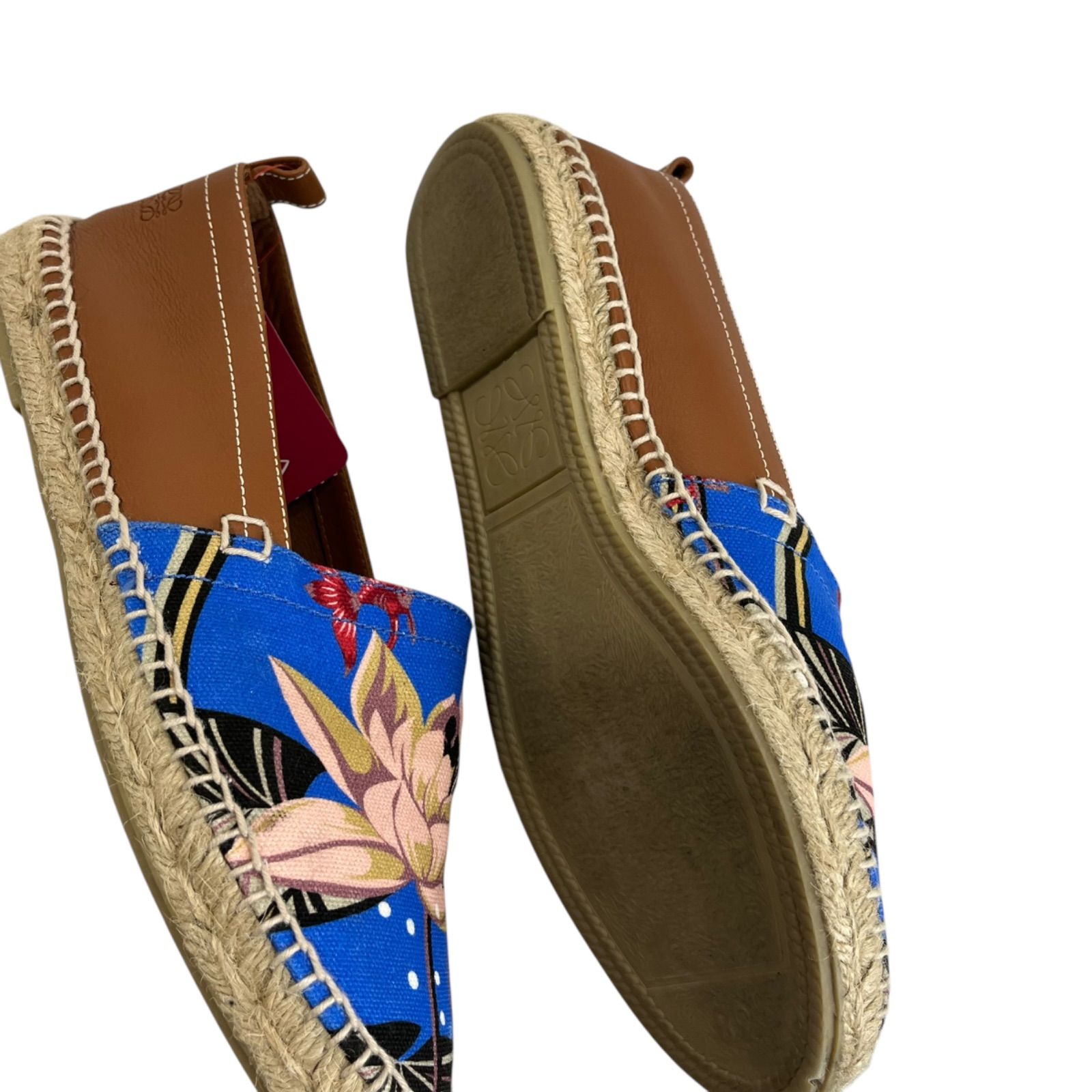 美品 ロエベ LOEWE 花柄 ボタニカル 靴 シューズ スリッポン