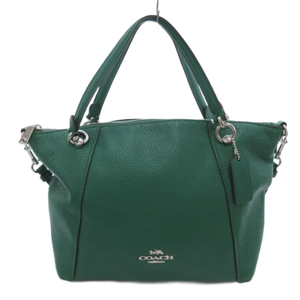COACH エリスサッチェル 2WAY ハンドバッグ ショルダー レザーグリーン COACH エリスサッチェル 2WAY ハンドバッグ ショルダー レザー