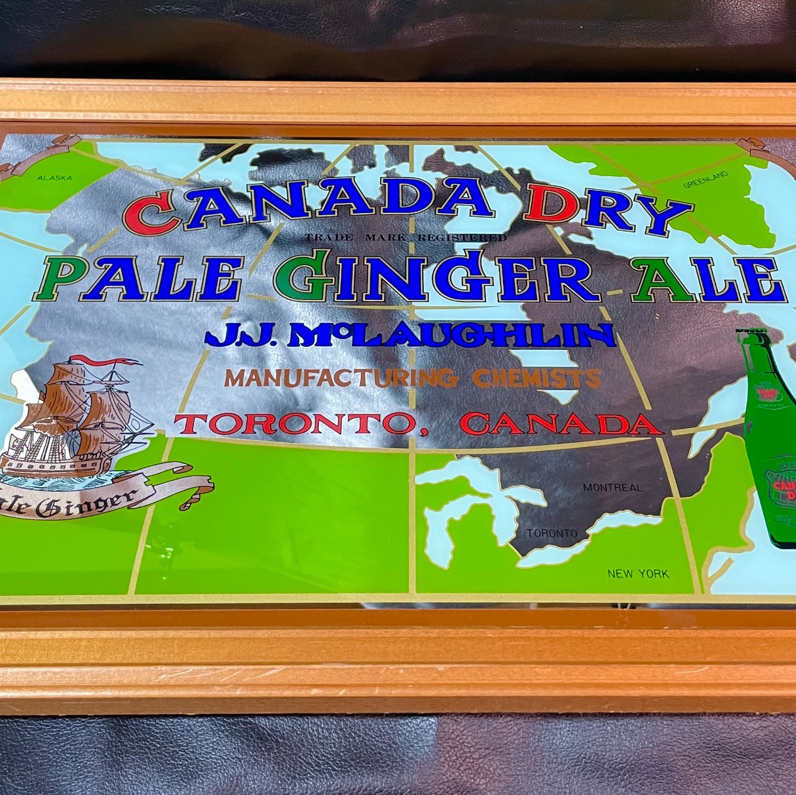 ✩ パブミラー　 壁掛け　 カナダドライ　アンティーク 　コレクション カナダドライ CNADA DRY PALE GINGER ALE パブミラー 壁掛け