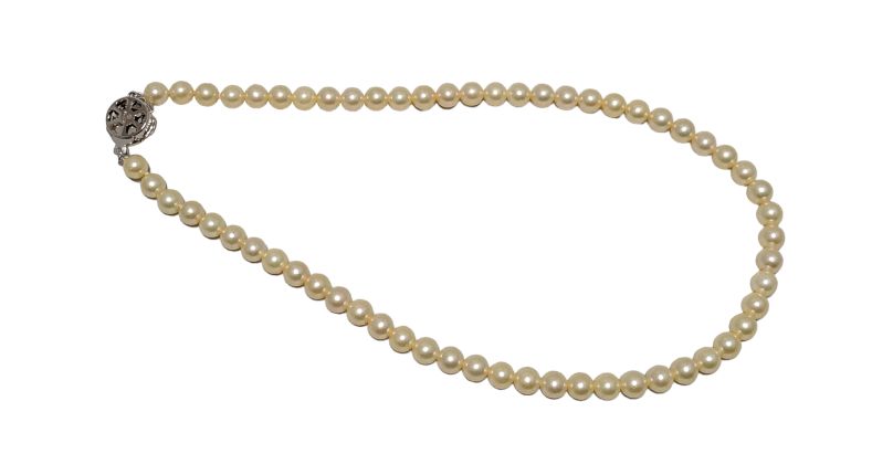 ジュエリーマキ 大粒9㎜ アコヤ真珠 パールネックレス SILVER 新品同様 銀座 ジュエリーマキ 真珠 パール ネックレス シルバー