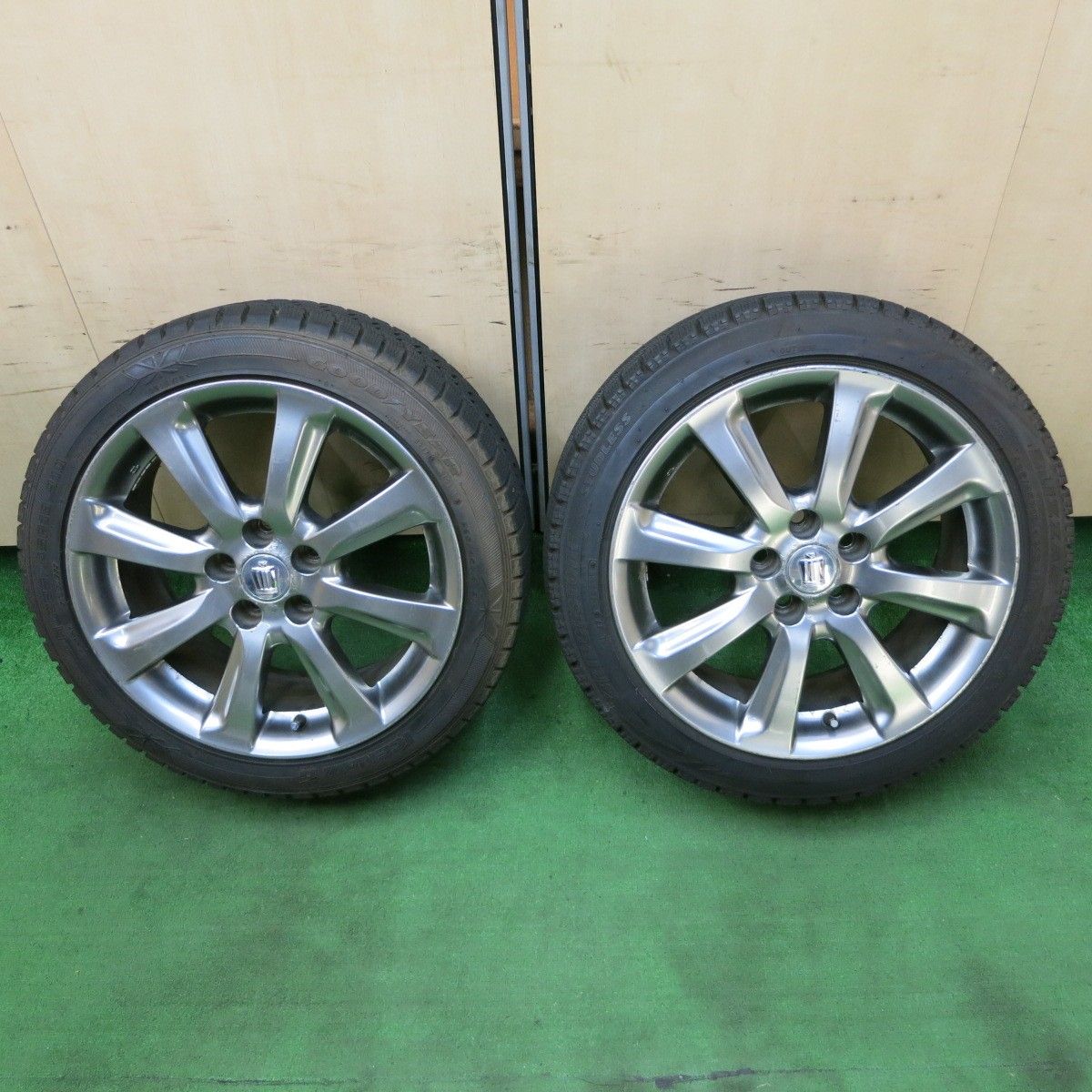 *送料無料* バリ溝！ほぼ10分トヨタ 200系 クラウン アスリート 純正 225/45R18 スタッドレス ブリヂストン VRX グッドイヤー アイスナビ6 PCD114.3/5H4061407ナス