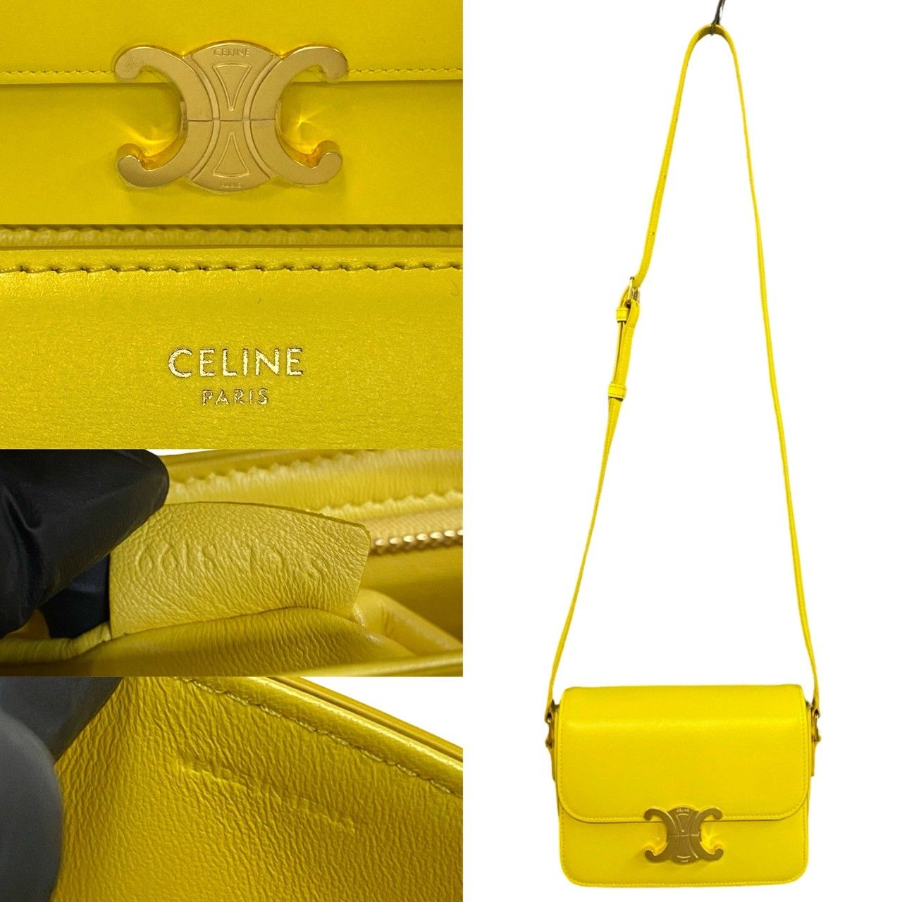 未使用保管品 CELINE セリーヌ ティーントリオンフ カーフ
