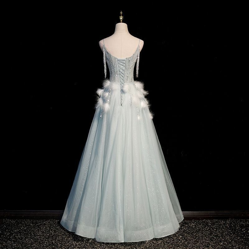 ストイックな 送料無料 感ロングドレス レディース 結婚式 二次会 前撮り 2025 ティファニーブルー 上品パーティー用WP今だけ 109